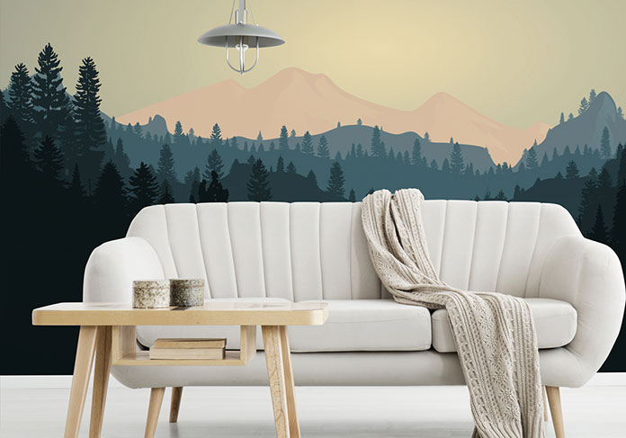 Salon w stylu cosy minimalism